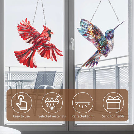 Bird Sun Catchers Decorative Acrylic Birds Christmas Ornaments for Bird lehLj