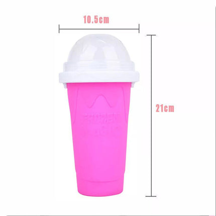 Pink Slushie Maker Cup Quick Freeze Magic Squeeze Cup Milkshake Cup Ice Cream Maker