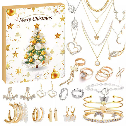 Christmas Advent Calendar Jewelry For Girls 24 Days Xmas Countdown Calendar