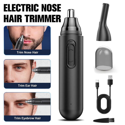 Painless USB Rechargeable Nose Hair Trimmer Facial Hair Trimmer Waterproof