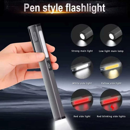 Multi-Functional Pen Light Flashlight LED Magnetic Pocket Work Repair Nurse use