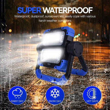 Rechargeable Work Light 360° Rotating Portable COB Versatile Waterproof Flood