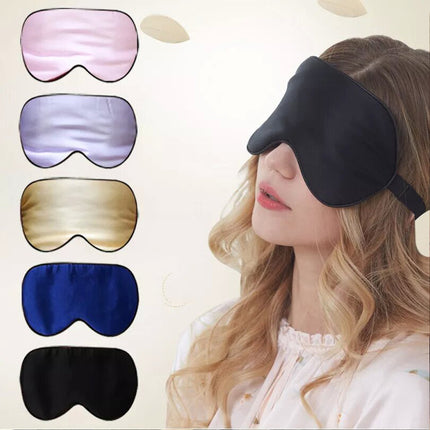 100% Pure Silk Sleeping Eye Mask Sleep Soft Blindfold Lights Out Travel Relax