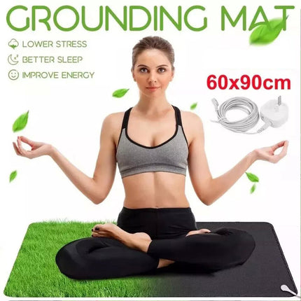 60x90cm Earthing Mat Kit Universal Grounding Mat EMF Shielding Therapy With AU Plug Cord