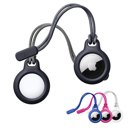 4 Packs Apple AirTag Lanyard Plastic Case Protector Cover