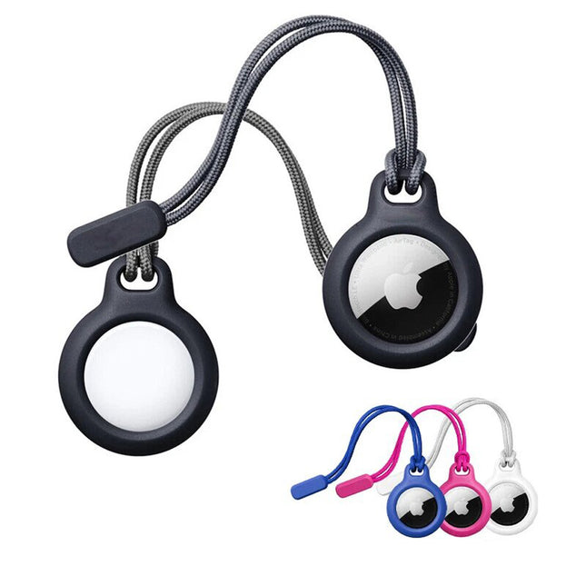 4 Packs Apple AirTag Lanyard Plastic Case Protector Cover