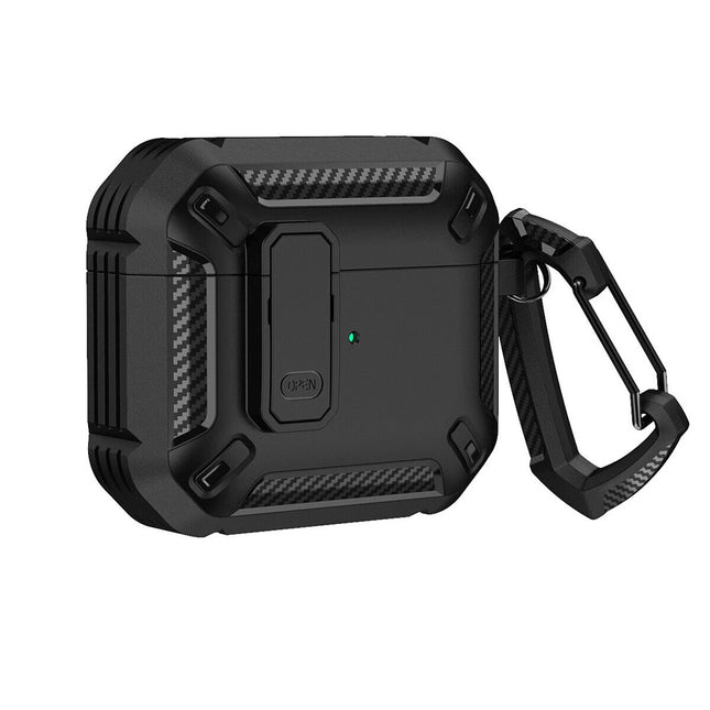 Black Armor Case For Apple AirPods Pro Heavy Duty Shockproof Earphone Protective Cover
