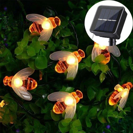 100LED 10.9M Warm White Bee Solar Christmas Party String Garden Lights