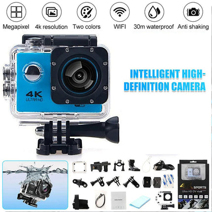 4K 2'' Ultra HD 1080P Sport WiFi 16MP Cam Action Camera DV Video Recorder Go Pro