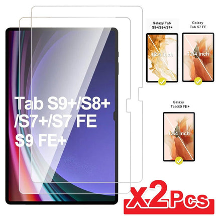 2 Pcs Samsung Galaxy Tab S7FE S7+ S8+ S9+ S9FE+ 12.4inch 12.4'' S10+ screen protector