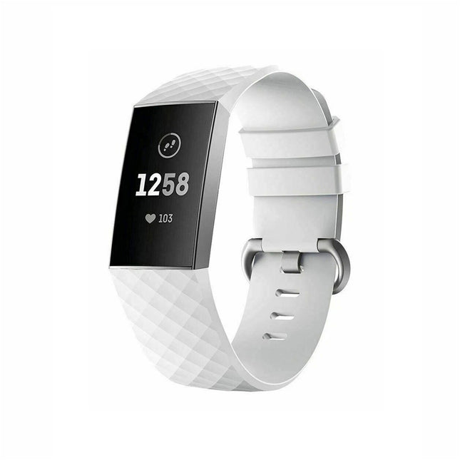 Fitbit Charge 3/4 Smart Watch Classic Replacement Band White