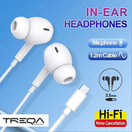 USB Type C Wired Headphones MIC Microphone Earphones For iPhone 15 16 iPad
