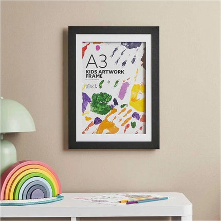 A3 A4 Artists Frames Hold 150 Pictures Creative Art Wooden Artwork Display- Black