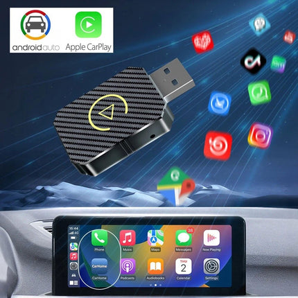 Wireless Apple Carplay Android Auto Adapter for iPhone Car Play Plug & Play