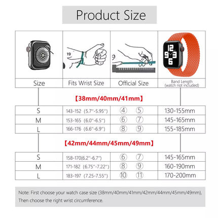Nylon Elastic Band For Apple Watch 38/40/41mm Series 11 42mm SE 3 40mm Dark Orange
