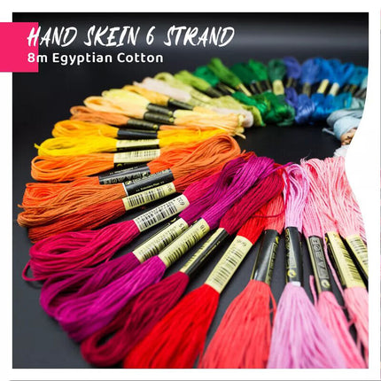 300 Coloured Egyptian Cotton Embroidery Cross Stitch Thread Floss Hand Skeins