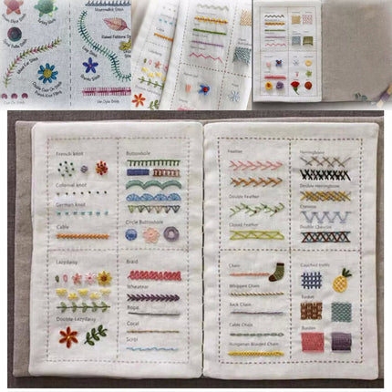 DIY Stitch Book,Embroidery Sewing Book,Embroidery Stitch Book for Beginner Adult