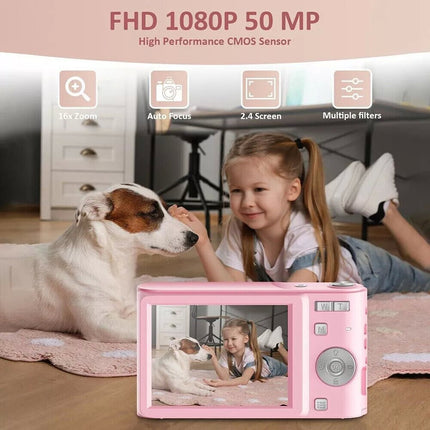 2.4" Digital Camera Anti-Shake Camera 50MP LCD Display Screen 16x Digital Zoom