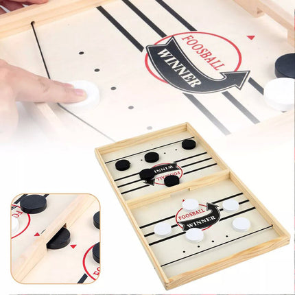 Large Family Game Fast Sling Puck Game Hockey Game Wooden Board Table Toy