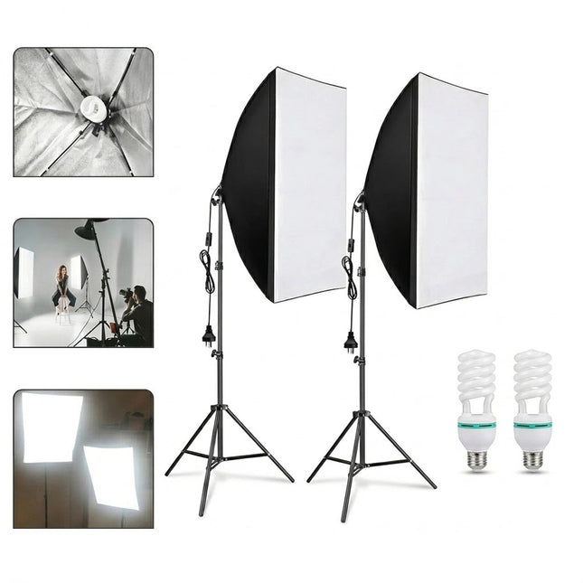Photography Softbox Continuous Lighting Light Stand Studio Kit