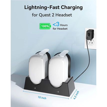 Charging Dock Station For Quest 2 VR Dual Charging Dock Holder Fast Charging