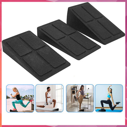 3PCS Wedge Stretch Slant Squat Board Slanting Yoga Block Exercise Gym Fitness