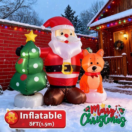 Inflatables Christmas Outdoor Decorations Cute Blow Up for Garden Lawn Xmas Deco