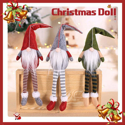 3 Pieces Decorations Window Decoration Christmas Faceless Doll Santa Claus Ornaments
