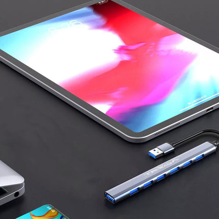 7 Ports USB Hub 3.0 Splitter Extender Extension Laptop PC MacBook iMac Surface