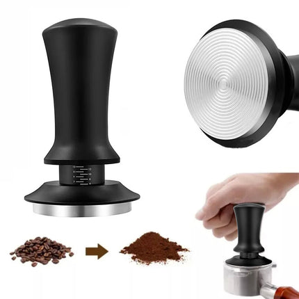 Black 58MM Coffee Tamper with Calibrated Spring Loaded Detachable Espresso Tamper