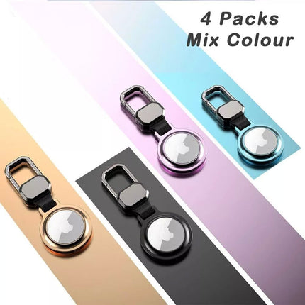 4 Pcs For Apple AirTag Heavy Duty Metal Magnetic Case Air Tag Shell Shockproof Cover