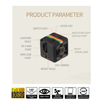 Mini Wide Angle Camera HD 1080P Sensor Night Vision Camcorder Sport DV Cam