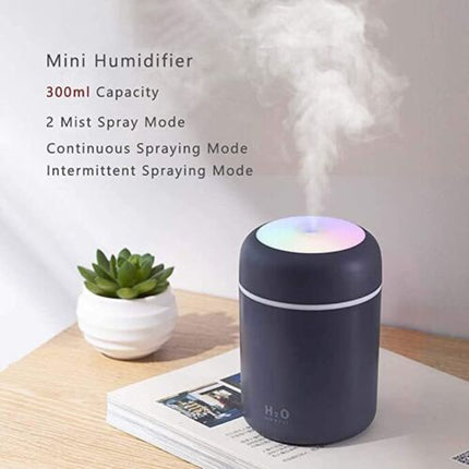 300ml Portable Air Humidifier Aroma Aromatherapy Ultrasonic USB Car Home Diffuser Oil Purifier