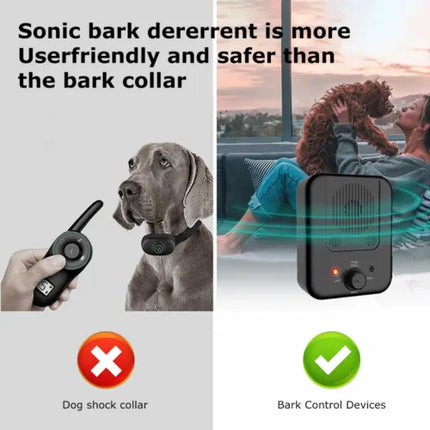 Dog Barking Stop Ultrasonic Control Anti Bark Device Waterproof Outdoor Training