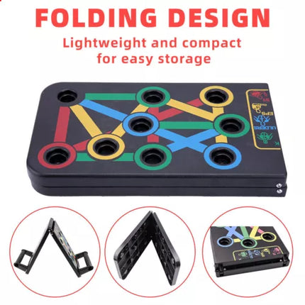 Foldable Push Up Board Rack Training Gym Exercise Pushup Exercise Stand Grip Bar