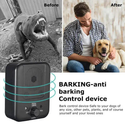 Dog Barking Stop Ultrasonic Control Anti Bark Device Waterproof Outdoor Training