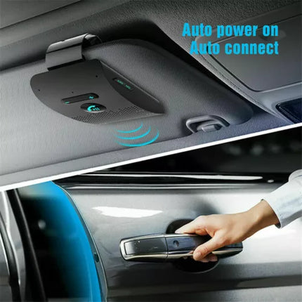 Wireless Car Bluetooth Handsfree Car Kit Speaker Phone Sun Visor Clip Black