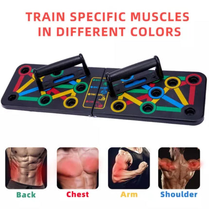 Foldable Push Up Board Rack Training Gym Exercise Pushup Exercise Stand Grip Bar