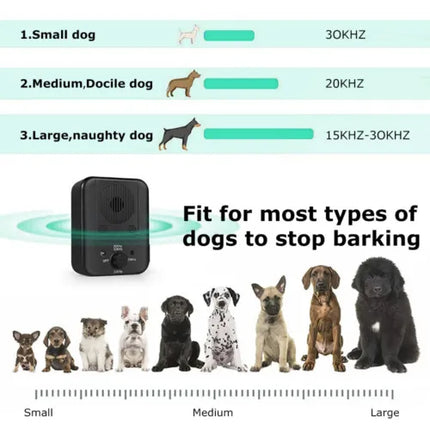 Dog Barking Stop Ultrasonic Control Anti Bark Device Waterproof Outdoor Training