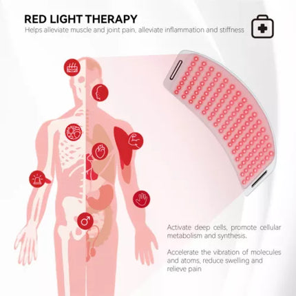 660nm+850nm Red Near Infrared Light Therapy Waist Wrap Pad Belt Pain Relief