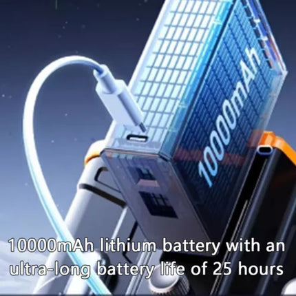 10000mAh Personal Belt Fan Portable Cooling Outdoor USB Body Cooler Waist Clip