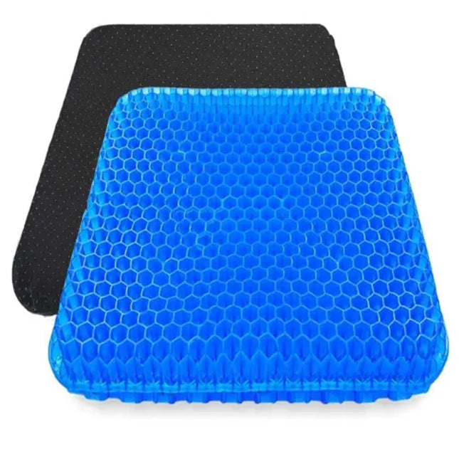 2 Layer Gel Honeycomb Seat Comfort Cushion Flex Back Spine Pain Relief Car Office