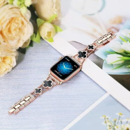 Bling Luxury Elegant For Apple Watch Case Band Bands Women Girls Series 8 7 6 5