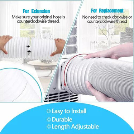 130MM X 1.5M Flexible Air Conditioner Parts Exhaust Pipe Vent Hose Tube Duct Outlet