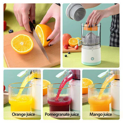 Electric Citrus Hands-Free Juicer USB-Rechargeable Orange Juice Squeezer Machine