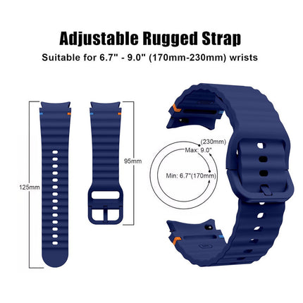 Midnight Blue For Samsung Galaxy Watch 7 6 5 4 FE 40mm 44mm Sport Silicone Watch Band Strap Au