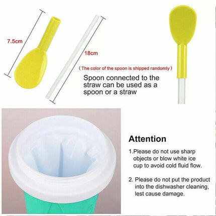 Green Slushie Maker Cup Quick Freeze Magic Milkshake Cup Ice Cream Maker