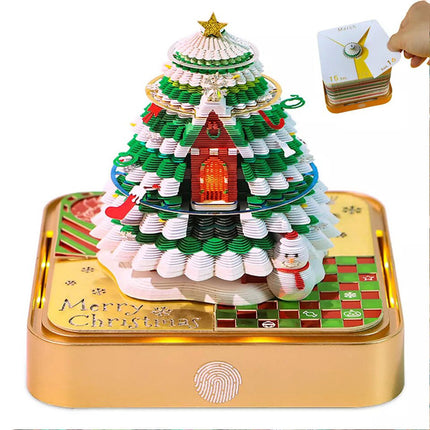 Time Piece Calendar Christmas 3D Calendar Paper Carving Art Memo Pad