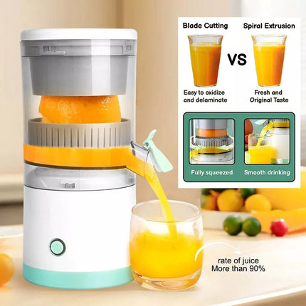 Electric Citrus Hands-Free Juicer USB-Rechargeable Orange Juice Squeezer Machine