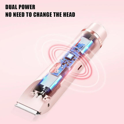 Dual Head Shaver Women, Electric Bikini Trimmer, Wet & Dry Use Hair Removal